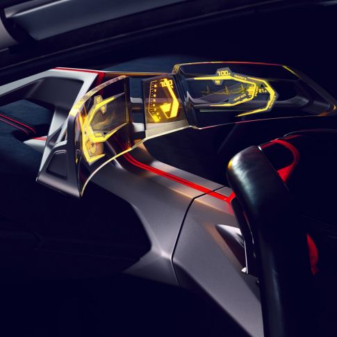 BMW Vision M NEXT, interior BMW Vision M NEXT, Interior, Boost Pod, Curved Glass Display