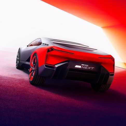 BMW Vision M NEXT, rearview BMW Vision M NEXT, three-quarter rearview, Hofmeister kink